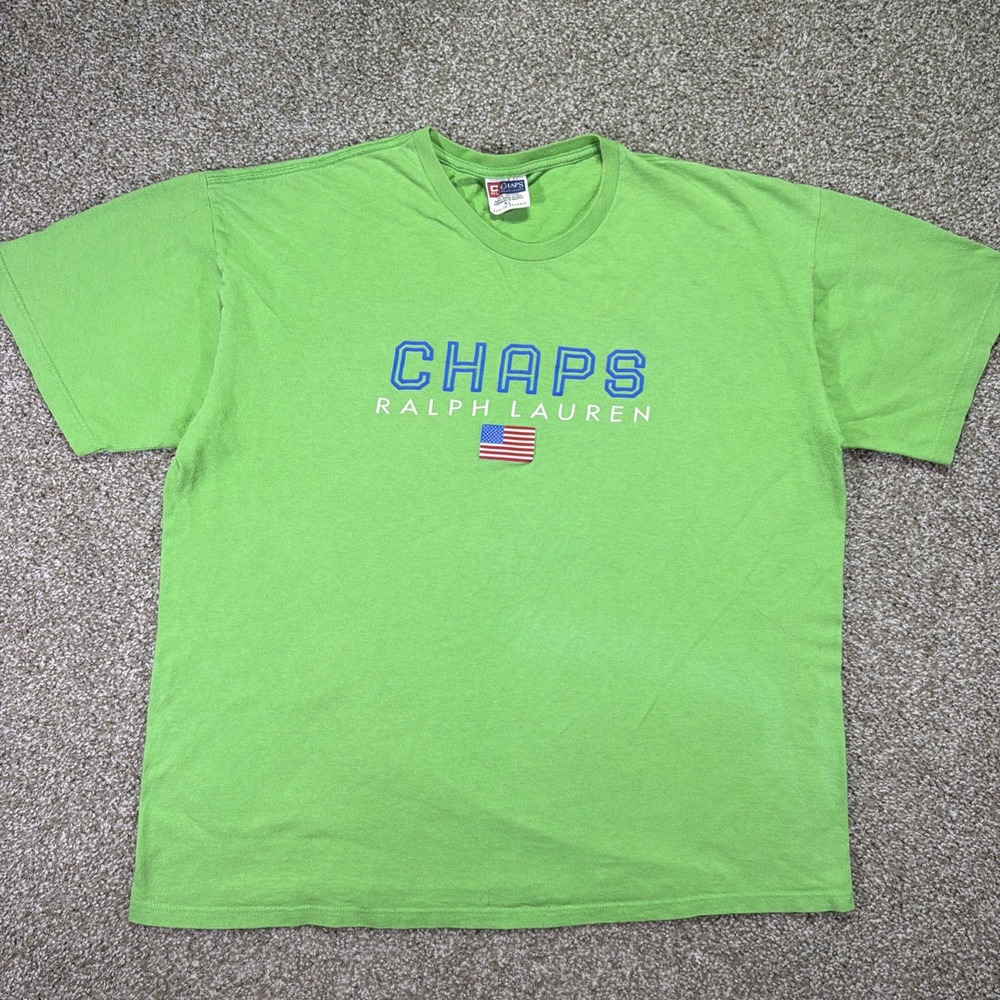 Vintage Chaps Ralph Lauren Shirt Size XL Green 90s Classic Essentials